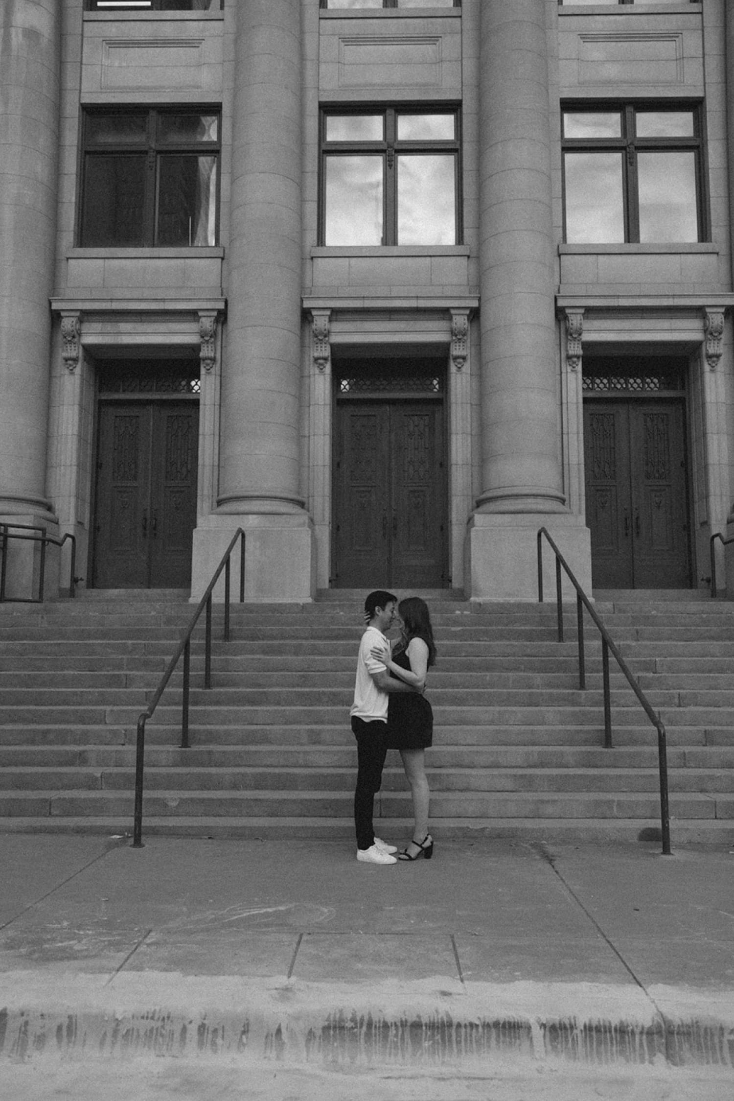 Romantic couples photoshoot in downtown Dallas Texas