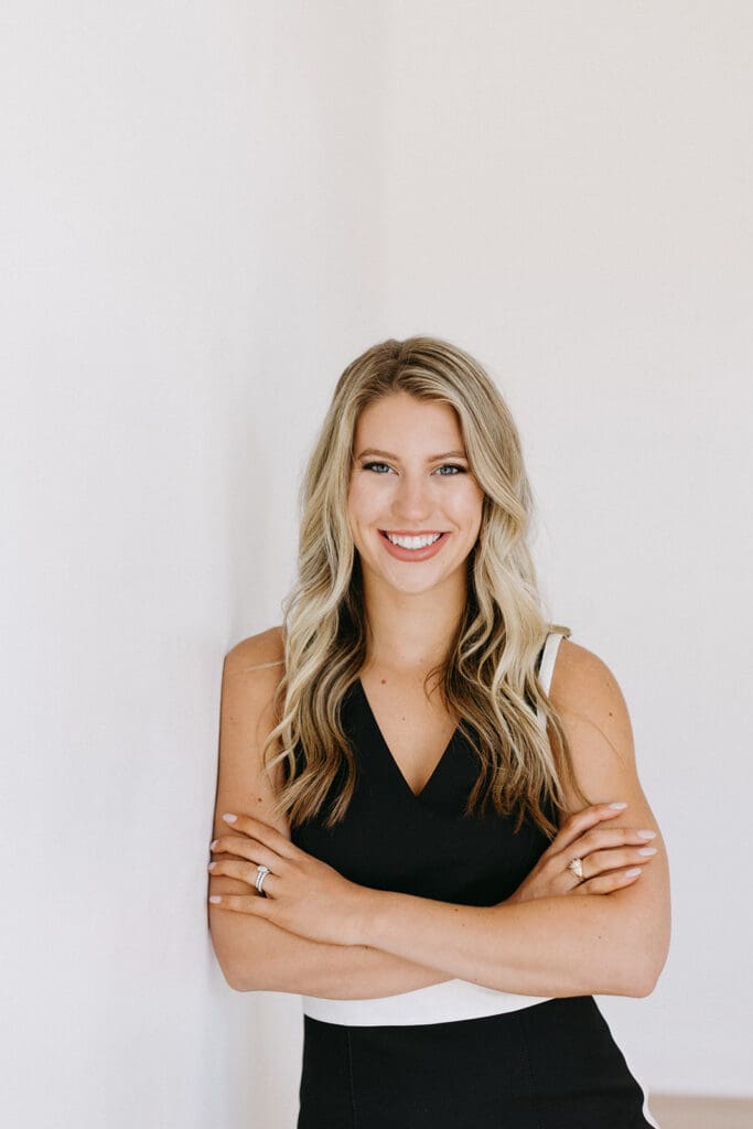 Professional studio headshot for personal branding in Dallas.